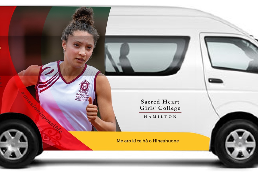 Krystie still graces the side of the school van!