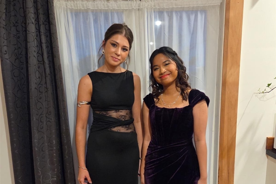 Olivia (right) with Homestay sister, Gemma