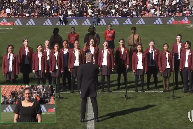 Black Ferns National Anthem Singers