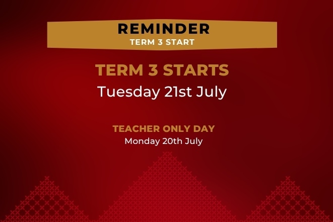 Term 3 Start