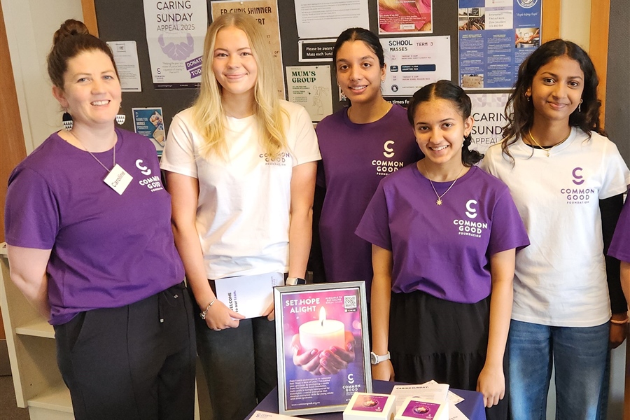 Caroline Collie (Common Good Foundation), Cora McCartan, Malika Sharma, Sasha Deepak, and Jessica Sylvester