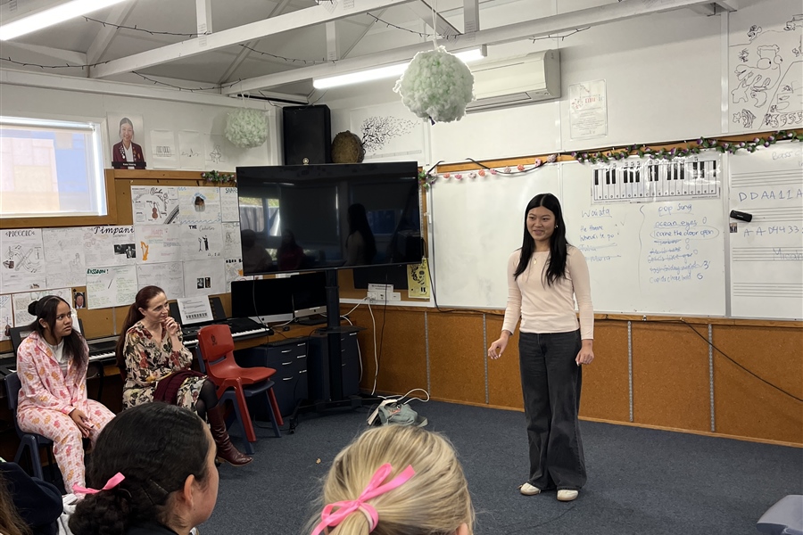 Kate Hoang, singing for Katherine
