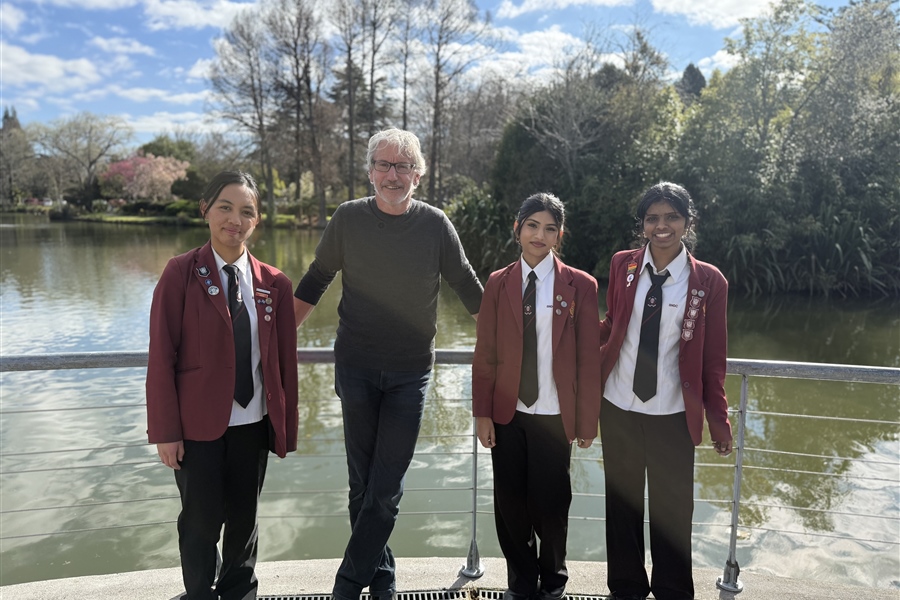 Director of Sacred Sisters of Soul, Rob Wilson with some of his students.