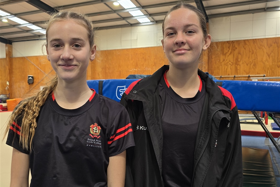 Makaia - left,  Aleigha - right