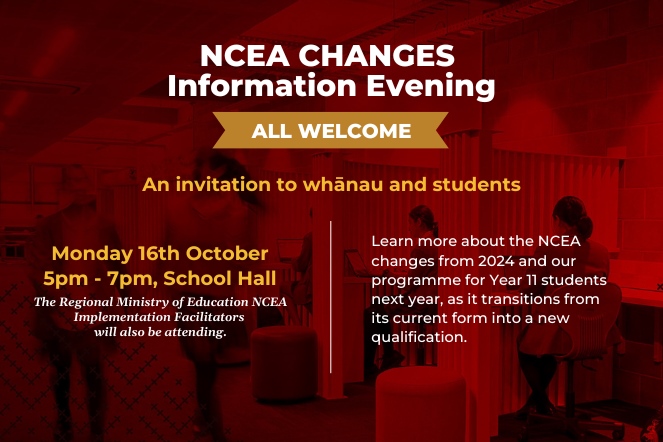 NCEA Changes Info Evening